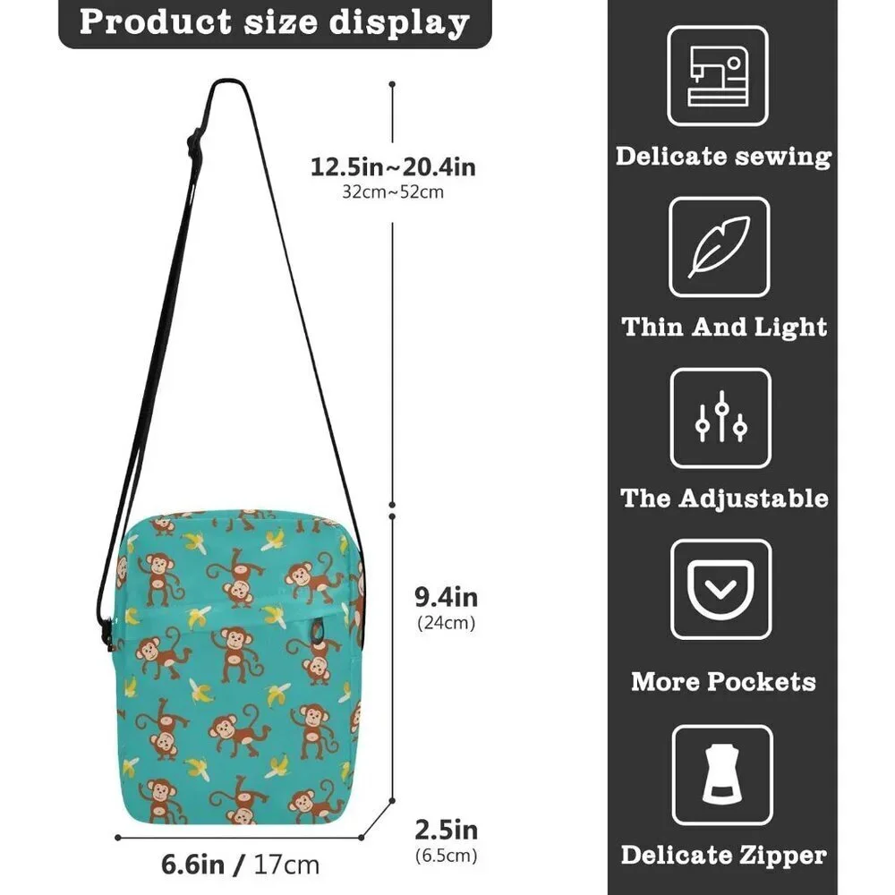 Small Polyester Crossbody Bag Women Men Compact Travel Daily Use